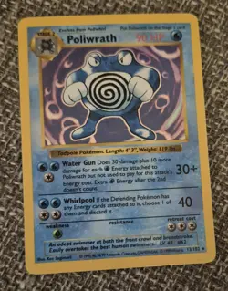 Vintage 1999 Poliwrath 13/102 1st Edition Base Set (Shadowless) Holo LP - Image 1