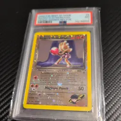 2003 POKEMON BEST OF GAME PROMO WINNER #9 ROCKET'S HITMONCHAN-REVERSE FOIL PSA 7 - Image 4
