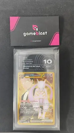 Pokemon TCG | Team Rocket's Mewtwo ex(DRI 240) | Destined Rivals | AI GRADING 10 - Image 1