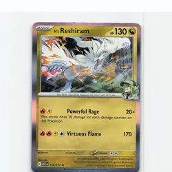N's Reshiram 154/217 Rare Ascended Heroes Pokemon Holo Near Mint - Image 1