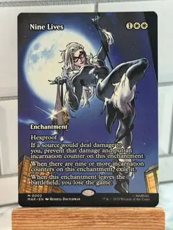 Nine Lives (Borderless) 0003 - Marvel's Spider-Man MTG NM/M - Image 1
