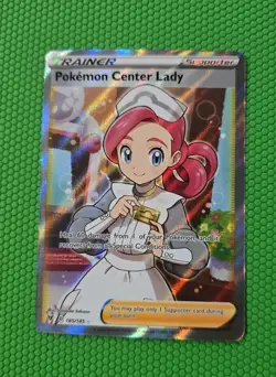 Pokemon Center Lady (Full Art) 185/185 Swsh04: Vivid Voltage Holo - Image 1