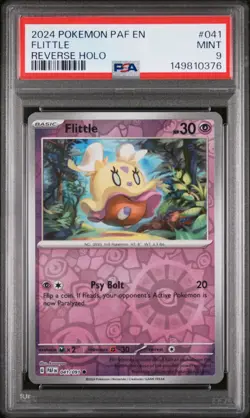 2024 POKEMON PAF EN-PALDEAN FATES REVERSE HOLO #041 FLITTLE PSA 9 - Image 1
