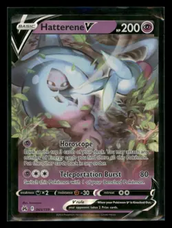 Hatterene V 065/159 Holo V Rare Crown Zenith Pokemon Holo Near Mint - Image 1