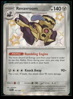 Revavroom 193/091 Shiny Rare Paldean Fates Pokemon Holo Near Mint - Image 1