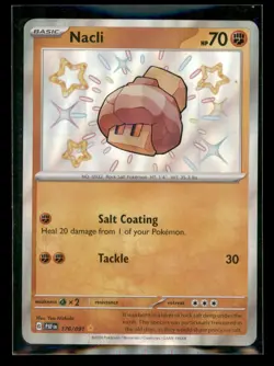 Nacli 176/091 Shiny Rare Paldean Fates Pokemon Holo Near Mint - Image 1