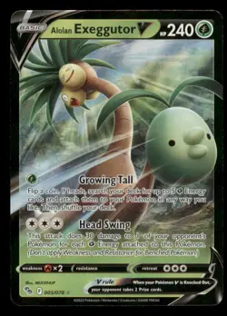 Alolan Exeggutor V 005/078 Holo V Rare Pokemon GO Pokemon Near Mint - Image 1