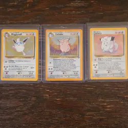 Pokemon TCG WOTC Holo Lot 3 Jungle/Base Wigglytuff Clefable Clefairy 1999 ENG - Image 1