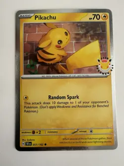 Pikachu Pokemon Day 2026 Promo 051/162 Cosmo Holo - NM - Image 1
