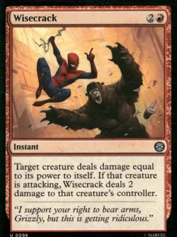 MTG Magic the Gathering Spider-Man Uncommon 98 Wisecrack - Image 1