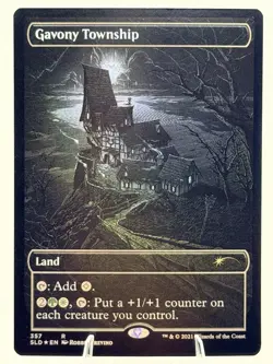 Gavony Township BORDERLESS FOIL 357 Secret Lair Drop Land MTG 2021 NM SLD - Image 1