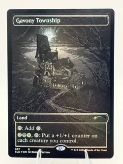 Gavony Township BORDERLESS FOIL 357 Secret Lair Drop Land MTG 2021 NM SLD - Image 2