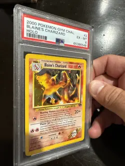 Pokemon TCG Blaine's Charizard Gym Challenge Holo Card 2/132 Unlimited Rare PSA6 - Image 3