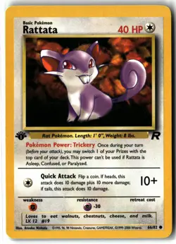 2000 Rattata ⭐ 66/82 1st Edition Vintage WOTC Team Rocket Pokemon NM/LP - Image 1