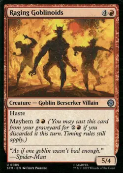 MTG Magic the Gathering Spider-Man Uncommon 85 Raging Goblinoids - Image 1