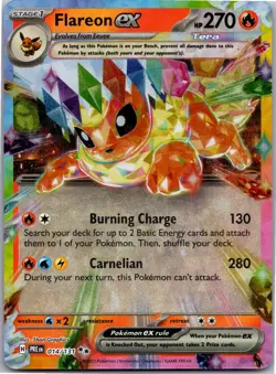 Flareon ex 014/131 Holo Double Rare Prismatic Evolutions Pokemon Near Mint - Image 1