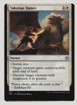 Valorous Stance Miscut misprint Jumpstart mtg error - Image 1