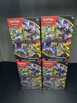4 Pokemon Pitch Black Booster Bundles lot SEALED In Hand - Image 1