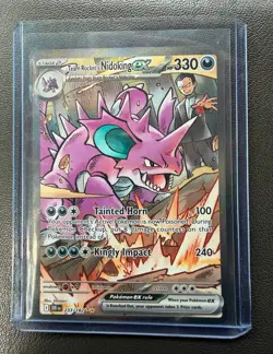 Pokemon TCG Team Rocket's Nidoking ex 233/182 DESTINED RIVALS SIR English - Image 1