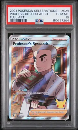 PSA 10 Professor's Research #024 Pokemon Celebrations 250001 - Image 1