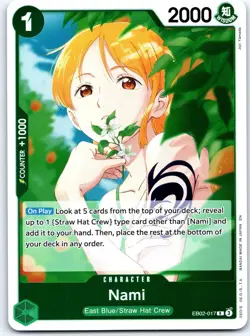 Nami EB02-017 Rare Extra Booster: Anime 25th Collection One Piece Foil NM - Image 1