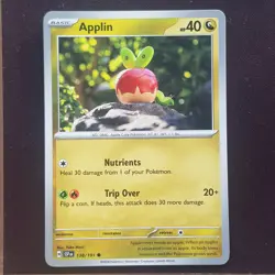Applin 138/191 Yuka Morii Rare💯MINT💯Surging Sparks Pokemon Card TCG - Image 1