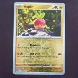 Applin 138/191 Reverse HOLO Yuka Morii Rare💯MINT💯Surging Sparks Pokemon Card - Image 1