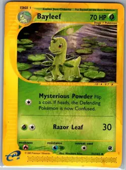Bayleef 71/165 Non Holo Expedition - Pokemon Card - NM - Image 1