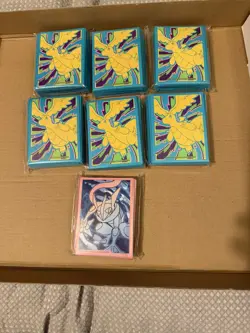 7x Pokemon TCG Ascended Heroes & Chaos Rising 65 pack Card Sleeves Sealed - Image 1