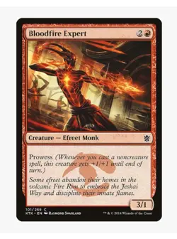 Bloodfire Expert MTG KTK NM | Pauper Prowess Spellslinger EDH Aggro Monk - Image 1