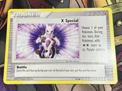 X Special 8/8 - 2007 Trading Figure Game Card - Groundbreakers - Mewtwo - MP - Image 4