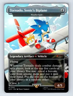 Tornado, Sonic's Biplane - Weatherlight 2100 Regular Secret Lair MTG NM - Image 1