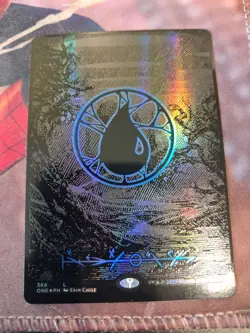 Island (Phyrexian) - Full Art (Oil Slick Raised Foil) Phyrexia: All Will Be One - Image 1