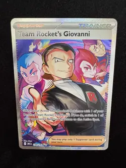 Pokemon TCG Destined Rivals Team Rockets Giovanni Card 238/182 Mint Condition - Image 1