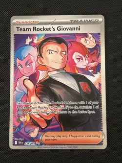 Pokemon TCG Destined Rivals Team Rockets Giovanni Card 238/182 NM - Image 1