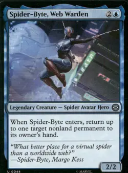 MTG Magic the Gathering Spider-Man Uncommon 44 Spider-Byte Web Warden - Image 1