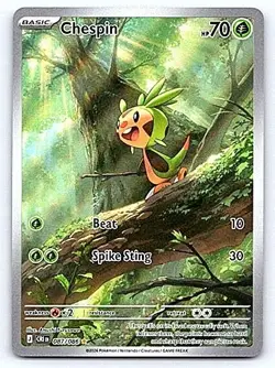 Chespin 87/86 Pokemon TCG Illustration Rare Chaos Rising NM+ Pokemon Card - Image 1