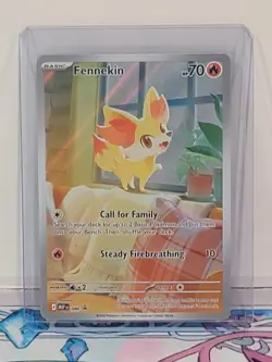 Pokemon TCG Fennekin 080 Mega Evolution Black Star Promo Near Mint - Image 1