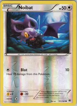 Noibat 131/162 Common - Pokemon TCG XY: BREAKthrough - Reverse Holo (NM) - Image 1
