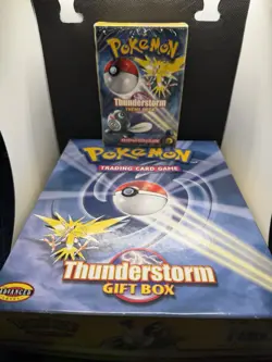 Pokemon Sealed Thunderstorm Theme Deck W/Gift Box & Accessories Vintage 1999 - Image 1