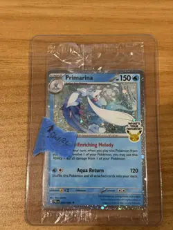 Primarina 020/084 Sealed Promo Pitch Black Release Day Cosmo Holo Swirl 30th - Image 1