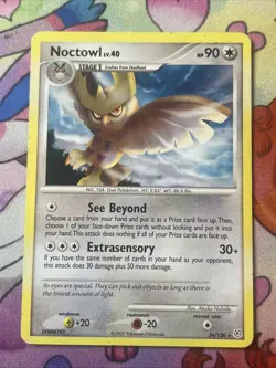 Pokemon TCG Noctowl Diamond & Pearl 34/130 Regular Rare MP - Image 1