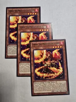 Yugioh! 3x Zoroa, the Magistus of Flame MZMU-EN094 Rare 1st Ed NM - Image 1