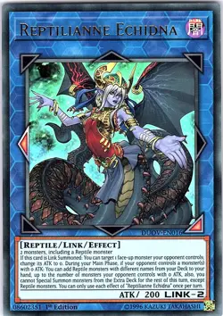 Yugioh Reptilianne Echidna DUOV-EN016 Ultra Rare 1st Edition NM - Image 1