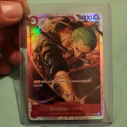 Bandai One Piece Card Game Roronoa Zoro OP01-025 SR Alt Art Foil 5000 - Image 1