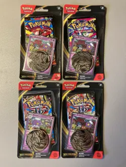 Lot of 4 Pokemon TCG Mega Evolutions Blister Booster Packs Promo Card Coin New - Image 1