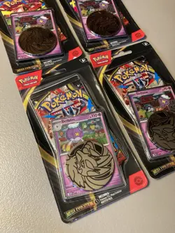 Lot of 4 Pokemon TCG Mega Evolutions Blister Booster Packs Promo Card Coin New - Image 2