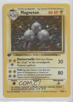 Magneton Holo German 1st Ed. Pokemon Base Set #9 1999 - Image 1