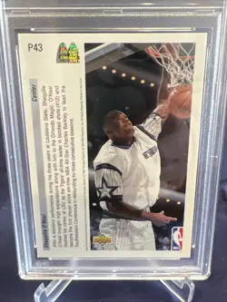 1992 UPPER DECK MCDONALD’S #P43 Shaquille O'Neal ROOKIE CARD PSA 9 MINT A+++ - Image 5
