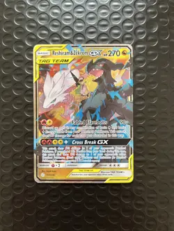 Pokemon TCG Reshiram & Zekrom GX Full Art Cosmic Eclipse Card 157/236 - UK - Image 1